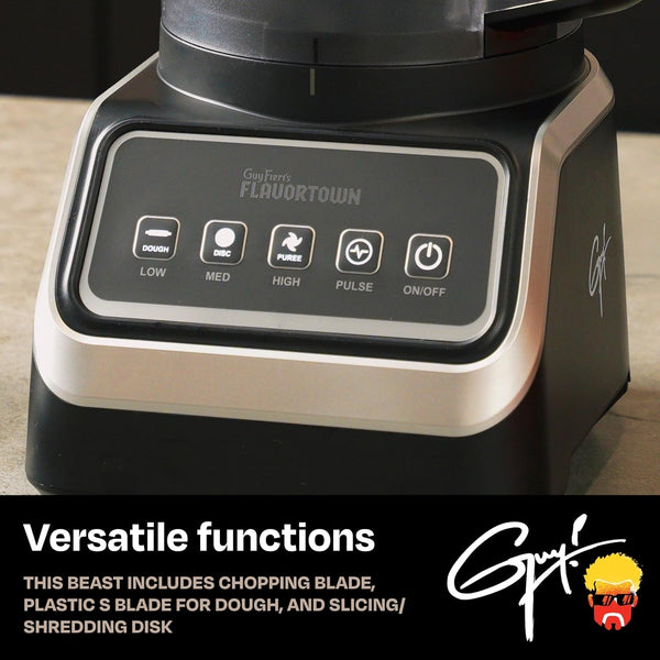 Food Processor 4-Speed Control with Easyfeed Chute, 750W Motor, 8-Cup Bowl, Vegetable Chopper, Mixer, Smoothie Maker, Dough Kneader, Baby Food & Meal Prep, Black | Easyfeed Chute with Chopping, Slicing, Shredding and Dough Mixing for Fast Meal Prep and Homemade Recipes4