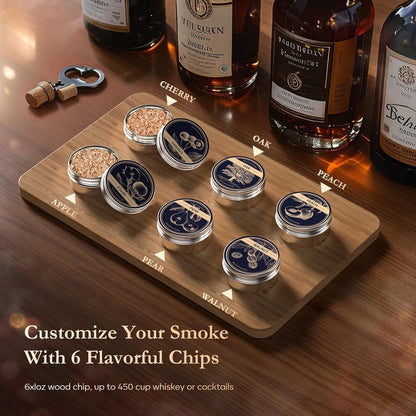 Electric Whiskey Smoker Kit-Rechargeable Cocktail Smoker Set with 6 Wood Chips-Unique Bourbon Ideal Christmas, Birthday, Valentine'S Day Gift,Gifts for Men, Dad, Husband5
