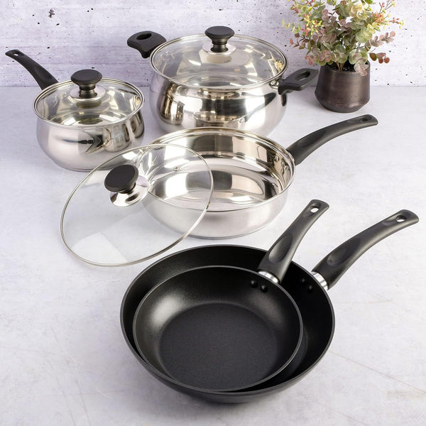 95 Piece Kitchen in a Box Pots and Pans Cookware, Plates and Bowls Dinnerware, Cutlery Knife Block, Flatware Utensils, Tools & Gadgets, Storage, Glasses Set2