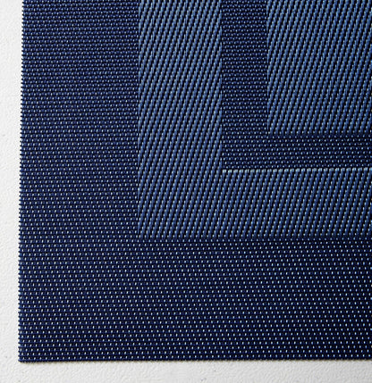 PVC Tabletop Collection Woven Indoor/Outdoor, Placemat Set, 13X17.25, Nautical Blue, 6 Piece2