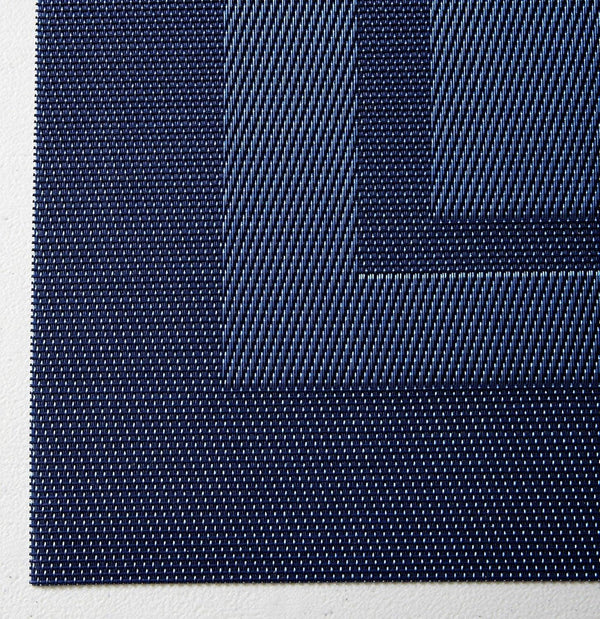 PVC Tabletop Collection Woven Indoor/Outdoor, Placemat Set, 13X17.25, Nautical Blue, 6 Piece2