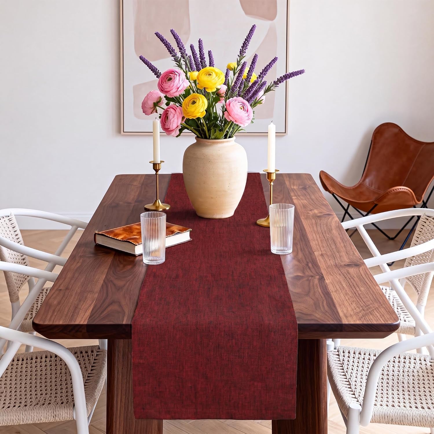 red-linen-table-runner-14-x-108-inch-100-pure-linen-farmhouse-style-washable-rustic-table-decor-for-wedding-party-dining-table-coffee-table-dresser-kitchen-everyday-holiday-use