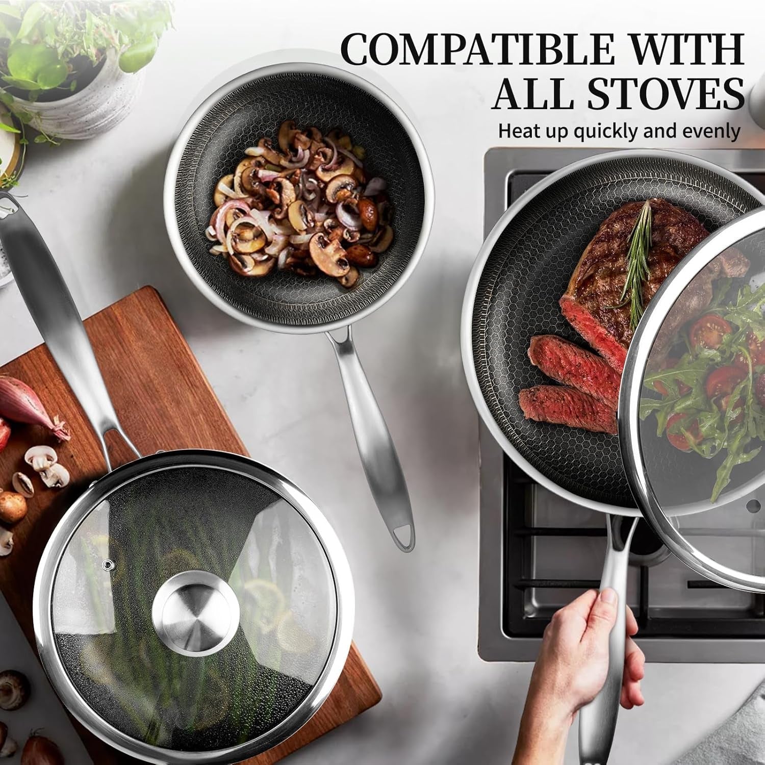 6-pieces-stainless-steel-frying-pan-set-with-lids8-9-5-11-honeycomb-nonstick-frying-pan-set-induction-oven-safe-stay-cool-handles-compatible-with-all-cooktops-pfoa-free