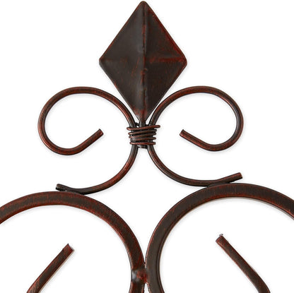 Gothic Cathedral Collection Dual Candle Wall Sconces, 5.5X4.375X15.75, Fleur De Lis, 2 Piece4