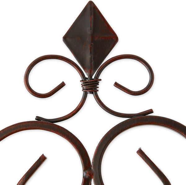 Gothic Cathedral Collection Dual Candle Wall Sconces, 5.5X4.375X15.75, Fleur De Lis, 2 Piece4