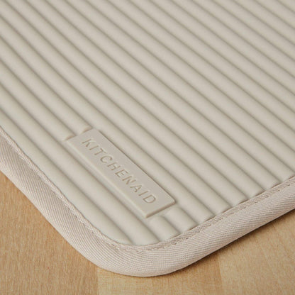 Ribbed Soft Silicone Pot Holder 2-Pack Set, Milkshake Tan, 7"X9"2