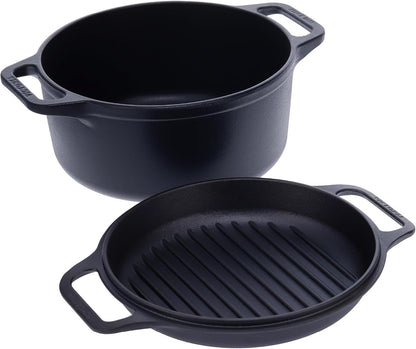 6-Quart Cast Iron Combo Cooker, Combination Dutch Oven and Skillet, Made in Colombia, 2-Piece Set9