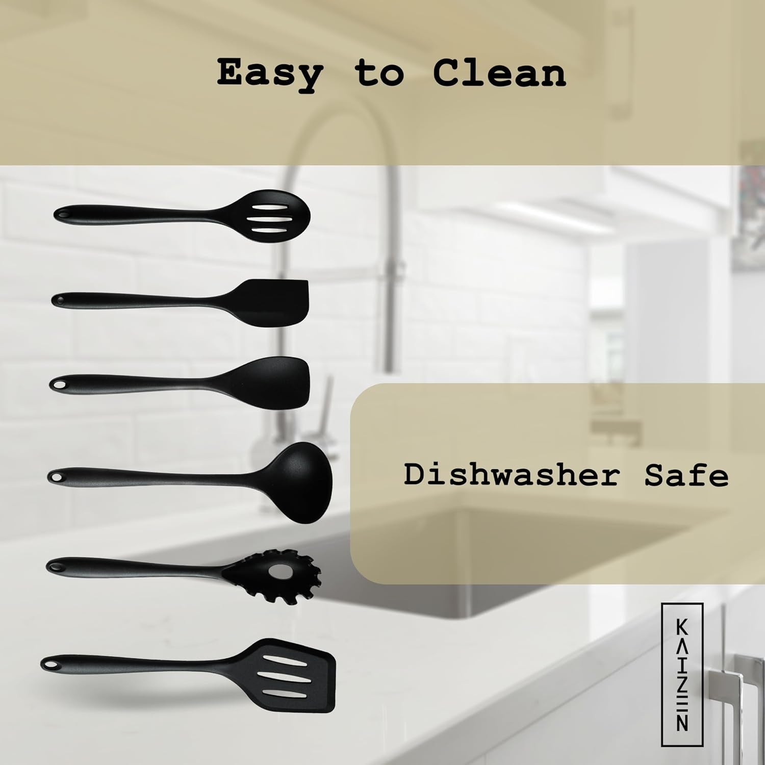 kaizen-6-piece-silicone-utensils-set-all-purpose-cooking-utensils-set-for-kitchen-non-stick-scratch-heat-resistant-spoon-spatula-set-durable-food-grade-cookware-tools-black