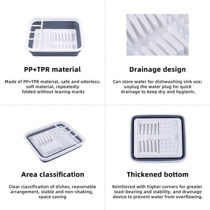 Collapsible Dish Drainer Portable Dinnerware Drainer Organizer for Kitchen RV Campers Travel Trailer Space Saving Kitchen Storage Tray7