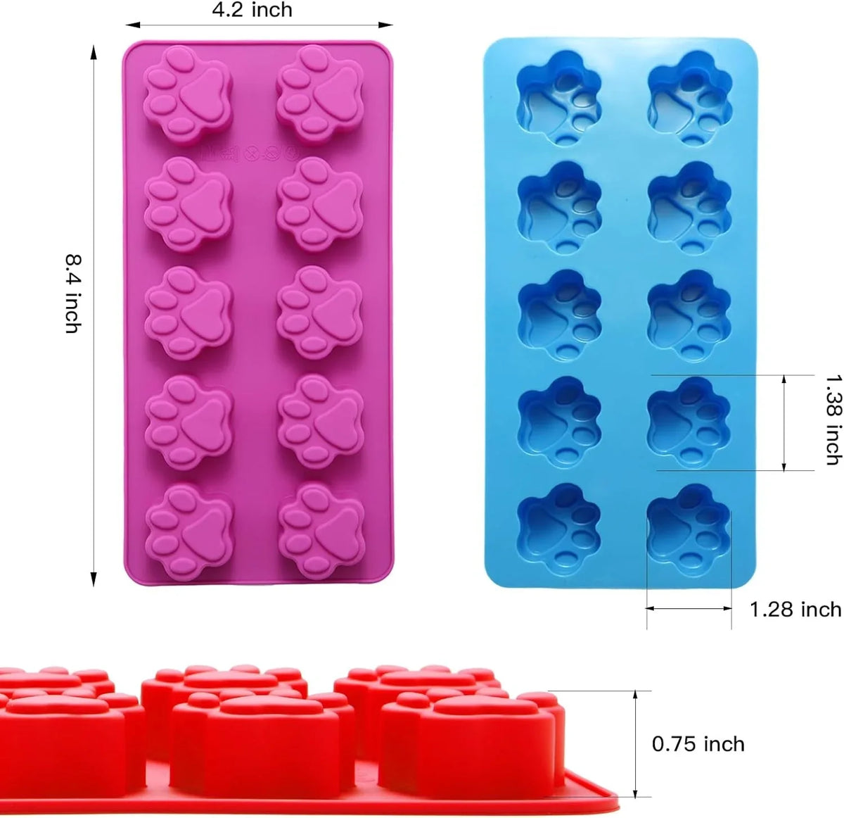 6pcs-silicone-molds-puppy-dog-paw-and-bone-elegant-chocolate-molds-for-baking-non-stick-gummy-molds-dog-treat-molds-used-for-chocolate-candy-pudding-jelly-ice-cube-biscuits-dog-treat-by