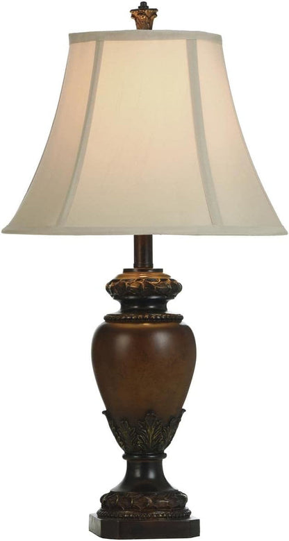 L3-1123DS 28.5 Inch One Light Table Lamp, Brown Finish with Taupe Fabric Shade2
