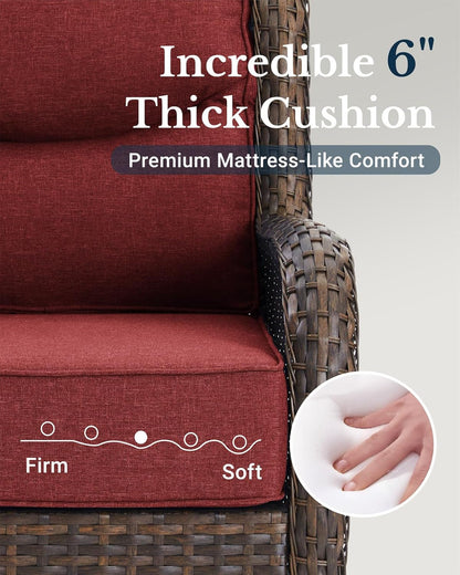 Luxury Outdoor Patio Furniture Set with 6-Inch Thick Cushions7