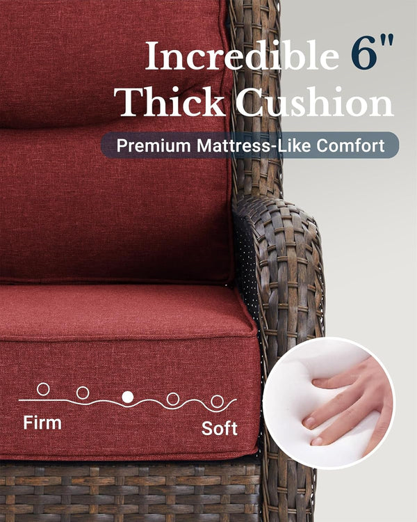 Luxury Outdoor Patio Furniture Set with 6-Inch Thick Cushions7