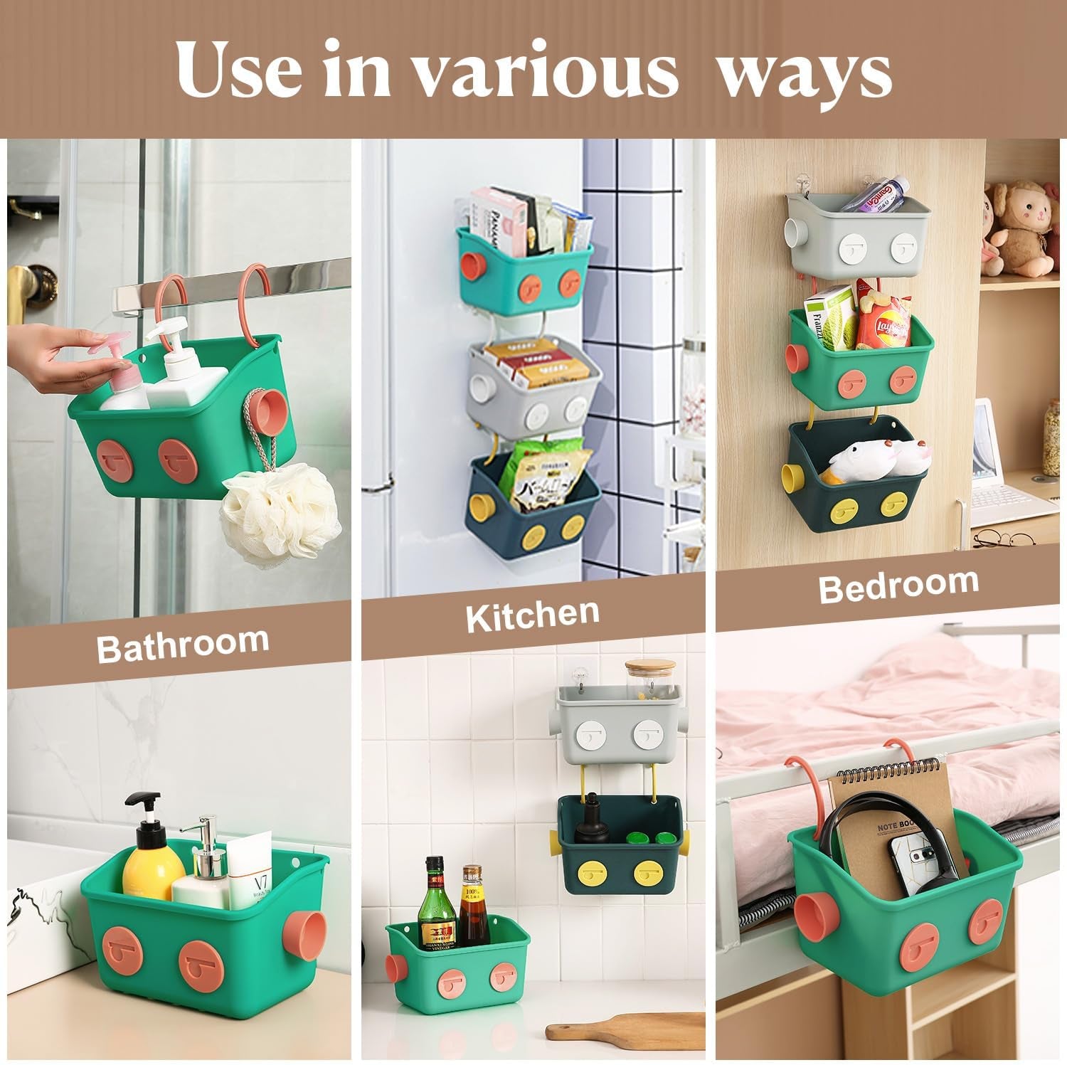 bath-toy-storage-organizer-basket-3-pack-cute-robot-bathtub-shower-toy-organizer-wall-mounted-hanging-bath-toy-holder-with-hooks-for-tub-laundry