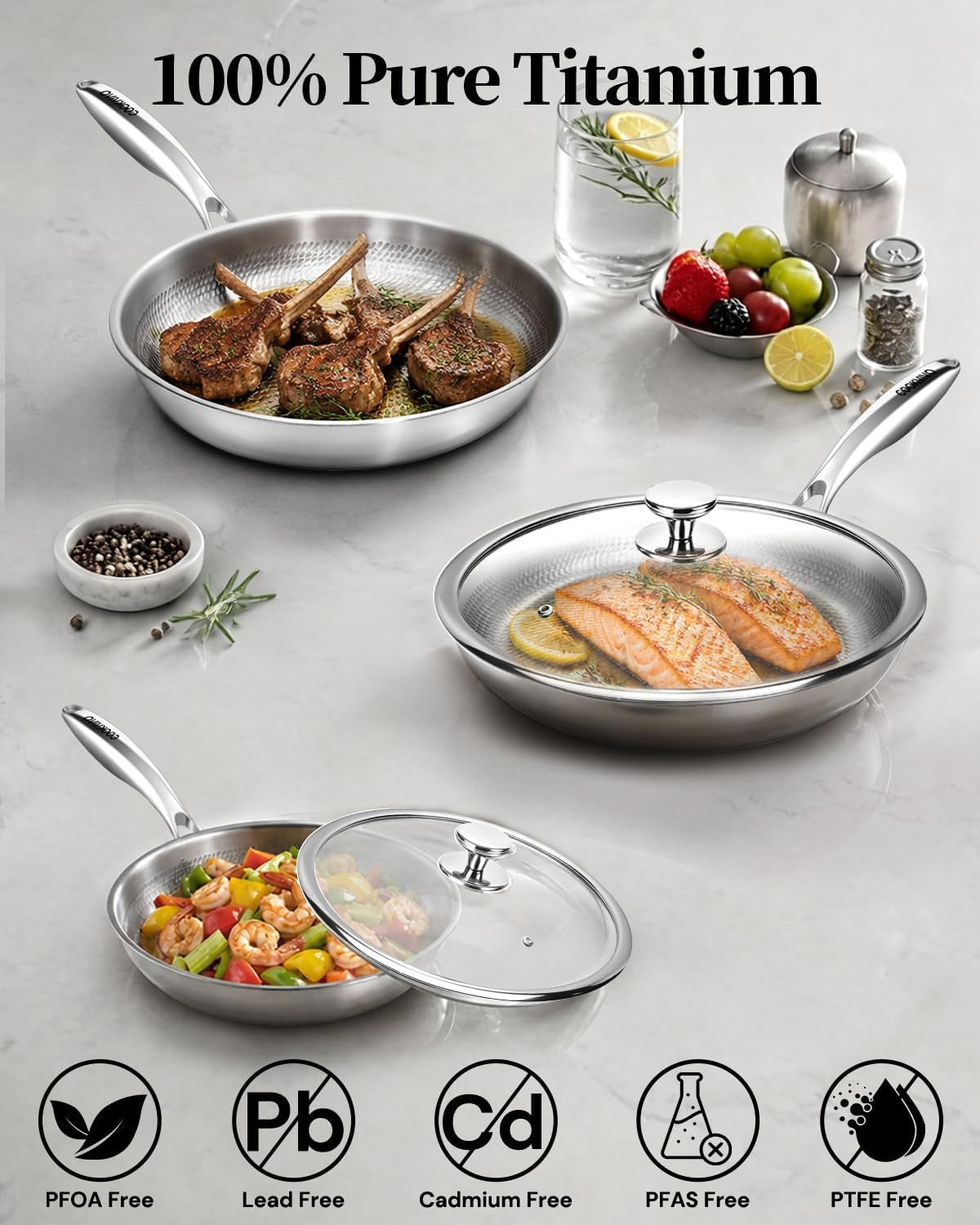 pure-titanium-pans-for-cooking-8-frying-pan-with-lid-nonstick-hammered-pro-skillet-no-coating-cookware-pfas-pfoa-ptfe-free-oven-dishwasher-safe-gas-induction-compatible-kitchen