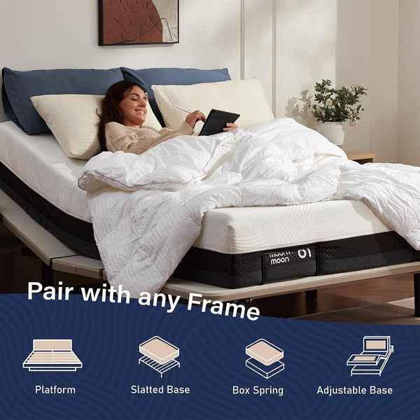 King Memory Foam Mattress - 12 Inch Size Mattress Gel Memory Foam Mattress in a Box, Extra Spinal Alignment for Back Pain Relief & Motion Isolation Cool Night Sleep - Certipur-Us, Made in USA6