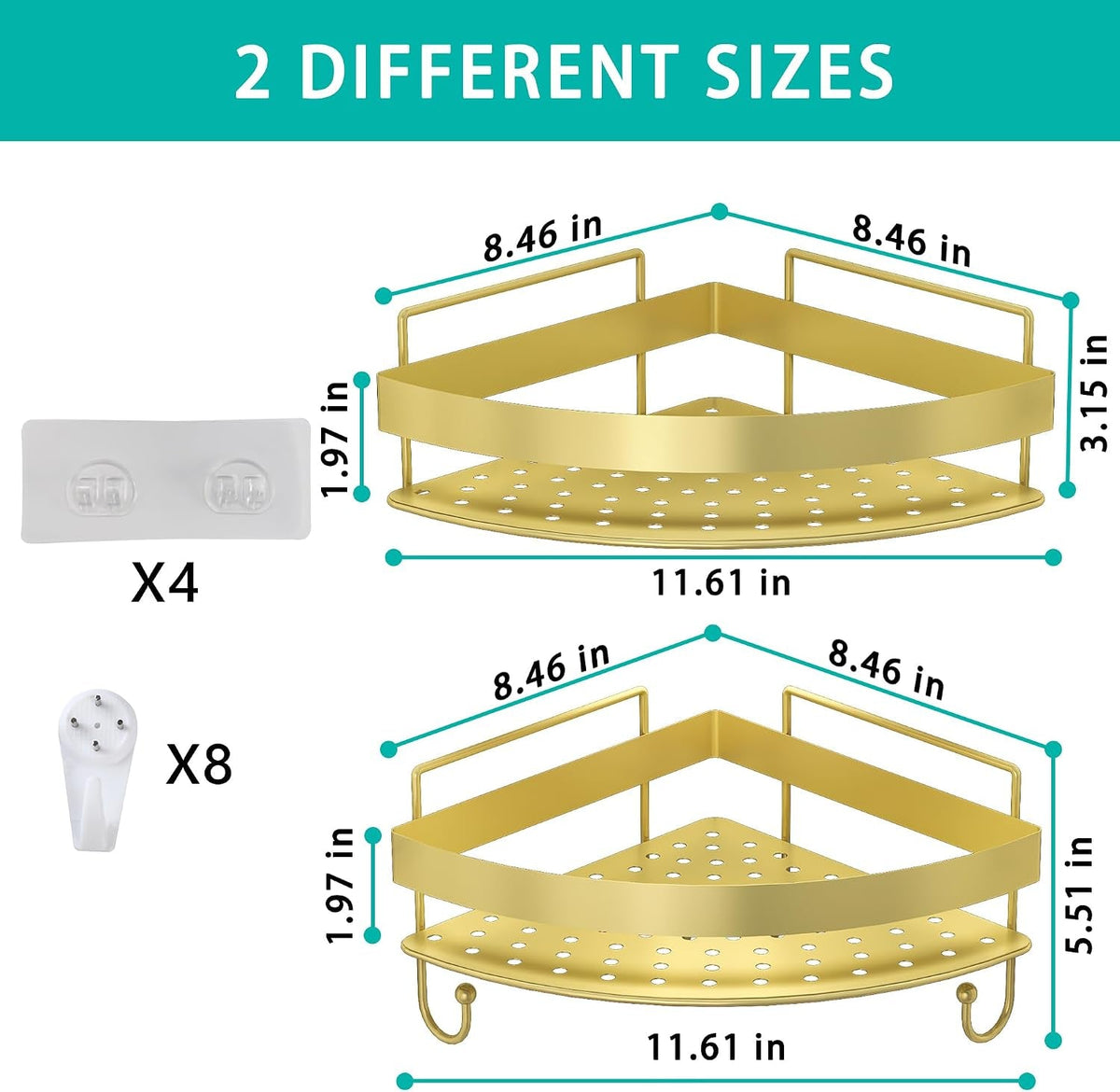 corner-shower-shelves-2-tier-gold-shower-candy-with-4-hooks-stainless-steel-bathroom-shower-organizers-wall-mounted-caddy-shelves-no-drilling-with-adhesive-triangle-storage-shelf-for-toilet