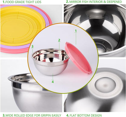 Mixing Bowls with Lids Set, 25 PCS Colorful Mixing Bowl for Kitchen2