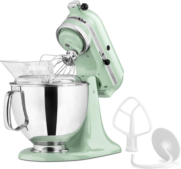 Kitchenaid Artisan, 5-Qt Tilt Head Stand Mixer, KSM150PS, Pistachio | Includes Pouring Shield for Mess-Free Mixing, 10 Speed Settings, Easily Add Ingredients with the Tilt-Head Design2