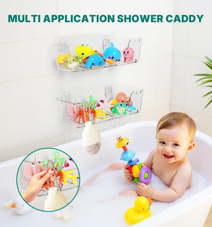 Bath Toy Storage Holder for Bathtub 2 Pack Bath Toy Organizer5