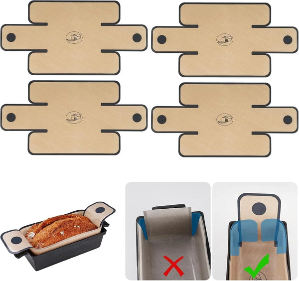 Silicone Bread Sling, Nonstick Reusable Loaf Pan Liner, Brown | Eco-Friendly Fits 9X5, 9.5X5, 10X5 Inch Bakeware, Dishwasher Safe, Clever Folded Corners Prevent Batter Leakage1