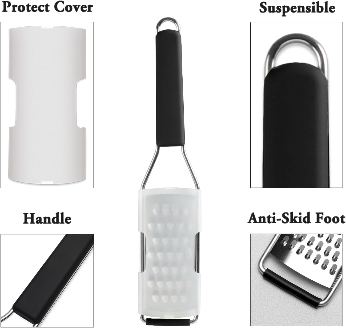 cheese-grater-vegetable-shredder-citrus-zester-lemon-zester-for-parmesan-cheese-vegetables-zucchini-nutmeg-chocolate-lemons-hand-held-shredder-graters-stainless-steel-extra-coarse-blade