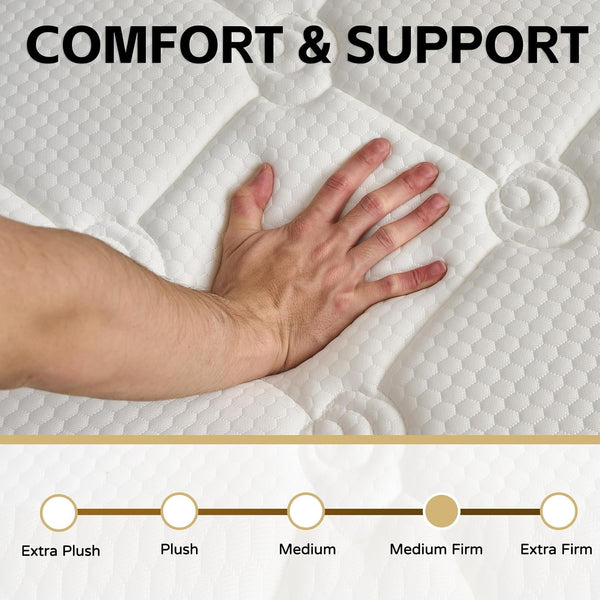 Queen Mattress, 12 Inch Queen Size Mattress in a Box, Pocketed Coils2