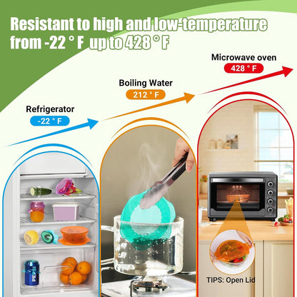 Silicone Stretch Lids for Food Storage in Fridge, Reusable Elastic Bowl Covers for Cup, Cans, Jars, round & Rectangle Container, Food Grade Silicone Microwave Food Cover, Heat-Resistant, 6PCS6