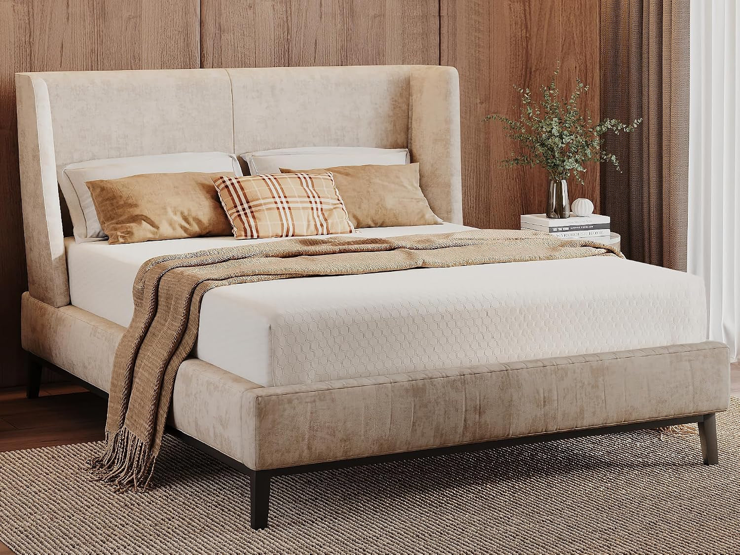 queen-size-8-inch-gel-memory-foam-mattress-comfortable-with-pressure-relieving-ergonomic-support-breathable-soft-fabric-cover-fiberglass-free-mattress-in-a-box
