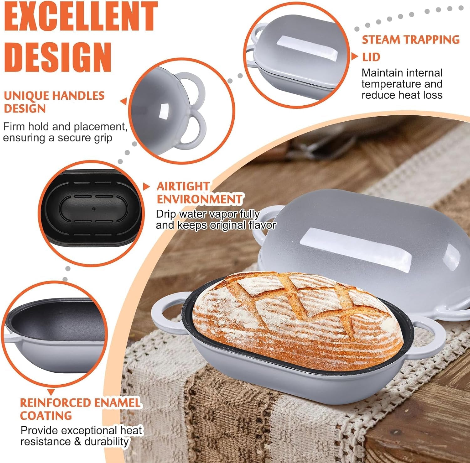 2-5-qt-enameled-cast-iron-sourdough-bread-oven-loaf-pan-with-lid-oval-dutch-oven-for-homemade-sourdough-bread-baking-oven-safe-up-to-500-f-meatloaf-pan-with-dome-lid-light-gray