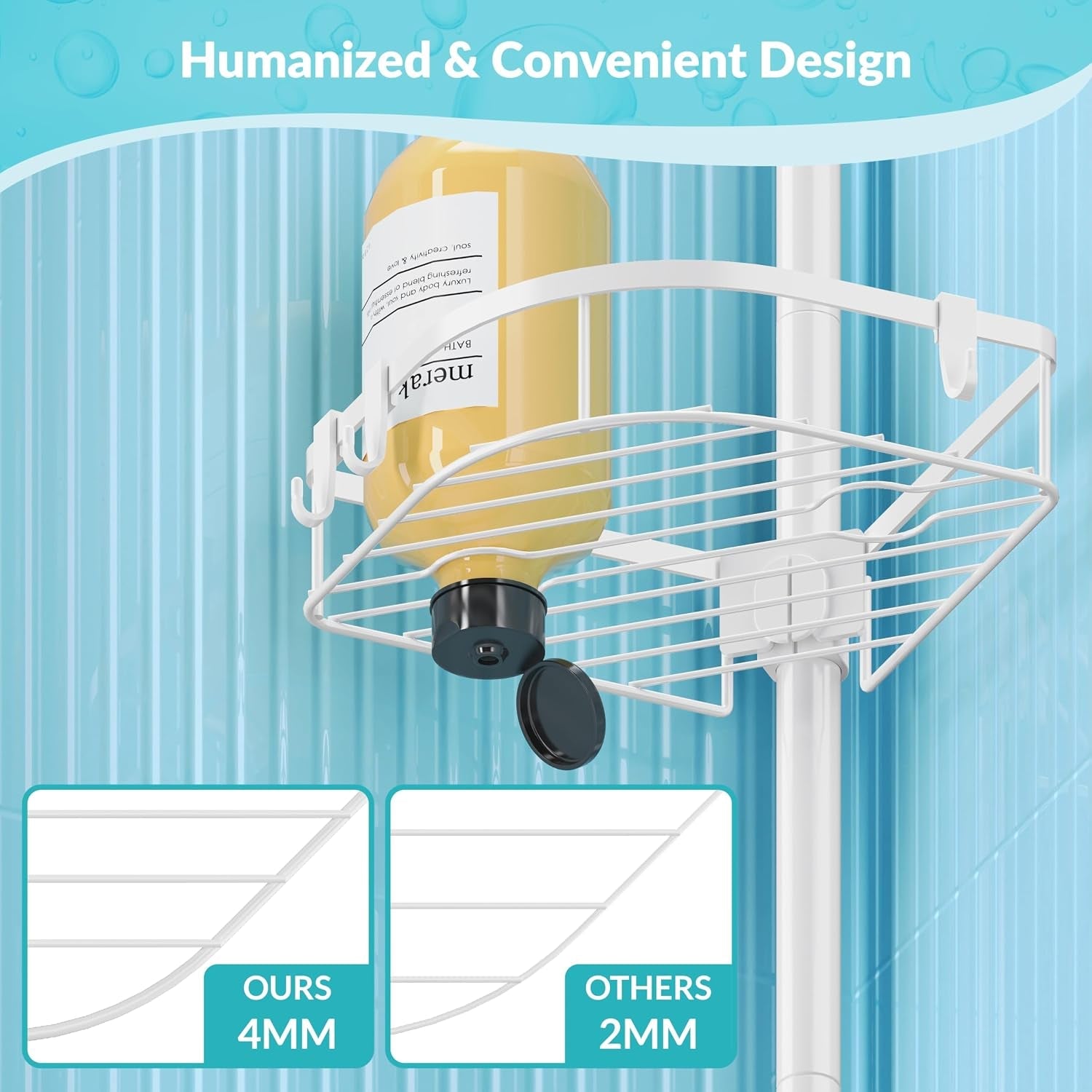 shower-caddy-tension-pole-4-tier-adjustable-corner-shower-standing-caddy-rustproof-shower-rack-for-bathroom-bathtub-with-4-shelves-no-drilling-shower-shelf-for-inside-shower-white