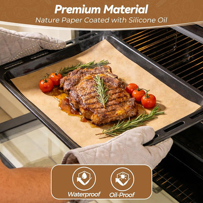 360 Count 12"X 16" Heavy Duty Parchment Paper Sheets for Baking | No-Stick & No-Leak Unbleached Baking Paper, Pre-Cut Half Parchment Paper Sheets for Oven, Air Fryer, Microwave5