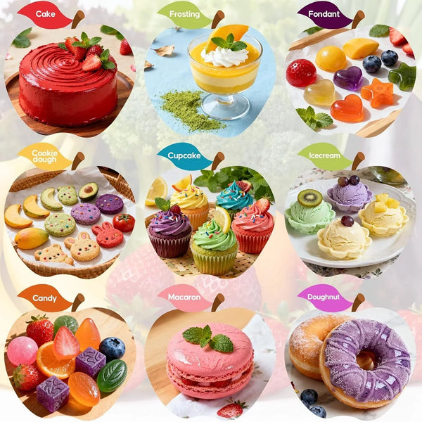 Natural Food Coloring,  7 Vibrant Liquid Colors for Easter Egg Baking, FD&C & Artificial Dye Free Edible Dye Formula for Cake Cookie Decorating, Buttercream, Frosting & Slime, 6Ml Dropper Bottles5
