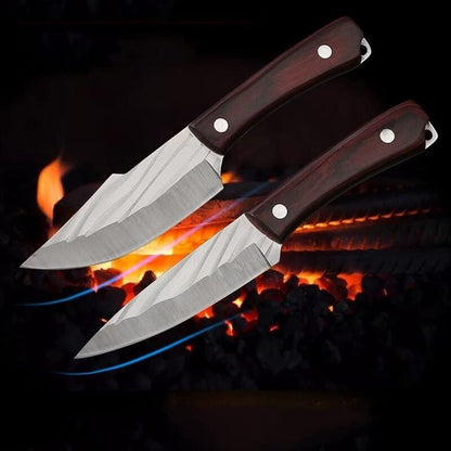 Meat Cleaver,Cleaver Knife, 4Inch Forged Meat Cleaver Knife Stainless Steel Hunting Survival Knives Fruit Vegetables Utility Paring Boning Knife with Sheath (Color : 9)2