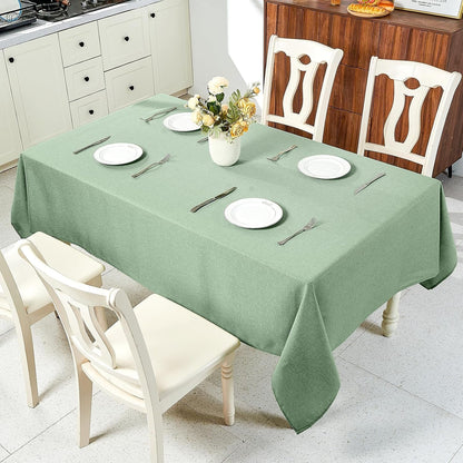 Textured Linen Rectangle Table Cloth, Sage Green, 52 X 70 Inch | Waterproof Wrinkle-Free & Wipeable Tablecloths Rectangular, for Kitchen Wedding Outdoor Birthday Dining Farmhouse Fall Decor9
