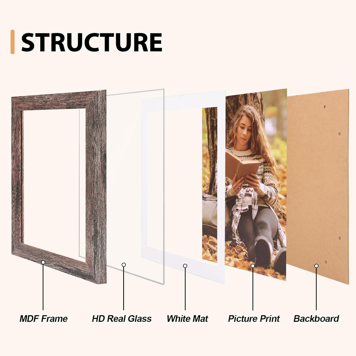 5x7-picture-frames-set-of-5-with-tempered-glass-mdf-rustic-brown