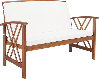 SAFAVIEH Outdoor Collection Fontana Natural/ Beige 4-Piece Conversation Patio Set with Cushions6