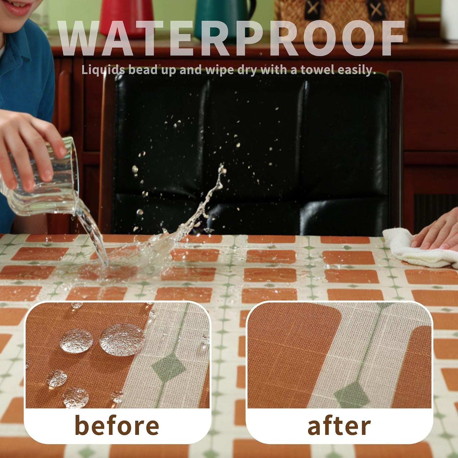 rectangle-waterproof-tablecloth-linen-textured-table-cloth-stain-and-wrinkle-resistant-washable-fabric-table-cover-for-dining-party-camping-and-outdoor-54-x-78-inch-brown-plaid