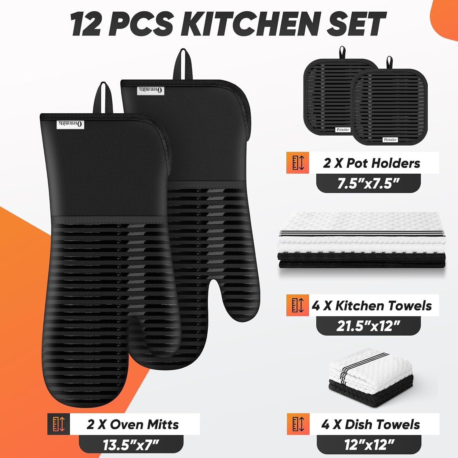 oven-mitts-kitchen-towels-and-dishcloths-with-pot-holders-sets-oven-gloves-hot-pads-500-f-heat-resistant-with-silicone-grip-include-2-cooking-gloves-2-potholders-4-kitchen-towels-4-dish-towels