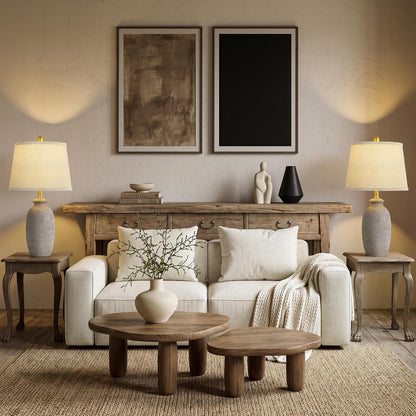 22.75" Ceramic Table Lamps Set of 2, Nightstand Lamps6
