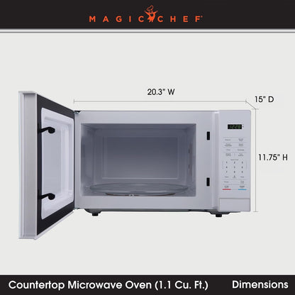 1.1 Cu. Ft. Countertop Microwave Oven in White2