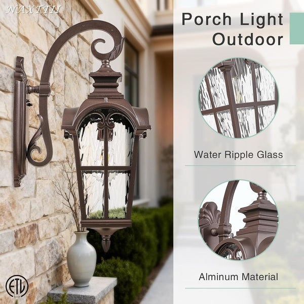 Exterior Lighting Fixtures, ORB Finish Large Outdoor Wall Lights3