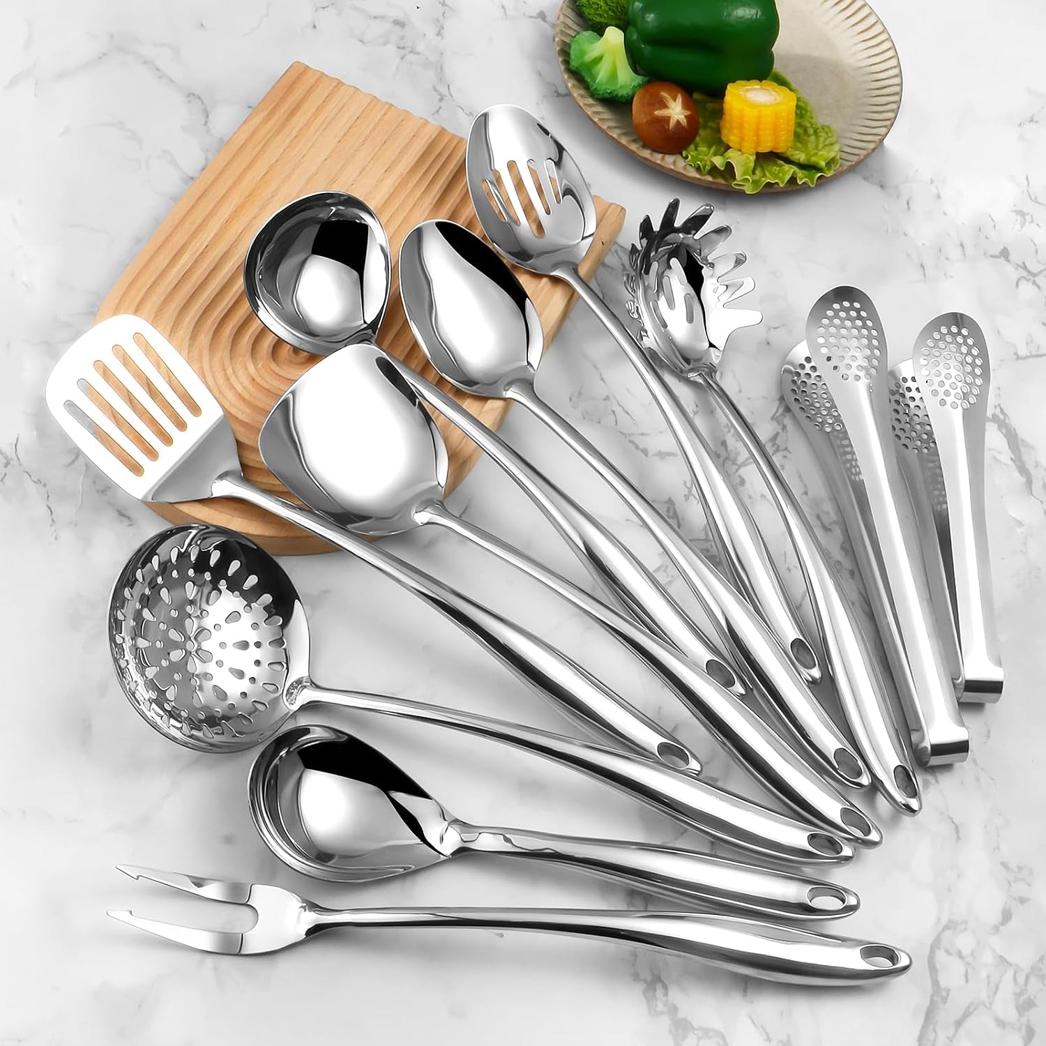 304-stainlss-steel-kitchen-utensils-set-11-pcs-long-metal-cooking-utensil-gadgets-tools-set-with-spatula-spoon-ladle-skimmer-turner-pasta-server-tongsmirror-polished-dishwasher-safe
