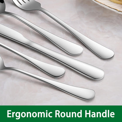Dinner Spoon Set,8-Piece 7.3 Inch Soup Spoons,Premium Food Grade Stainless Steel Table Spoon,Durable Metal Tablespoon,Dishwasher Safe Silverware Spoons4
