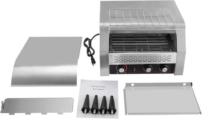 450 Slices/Hour Commercial Toaster, 110V 2600W Electric Conveyor Toaster Oven Stainless Steel Commercial Conveyor Belt Toasters for Restaurant, Bakery, Buffet Use9