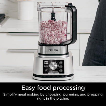 Ninja Foodi Power Blender & Food Processor, 6 Functions, Silver, SS351 | Smarttorque Motor Never Stalls. 6 Functions for Smoothies, Bowls & Dough. 72-Oz Pitcher + Processor Bowl + Cups.4