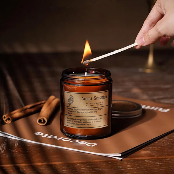 Organic Coconut Vanilla Candles - Non Toxic Soy Candles for Home, Stress Relief & Meditation (7Oz)2