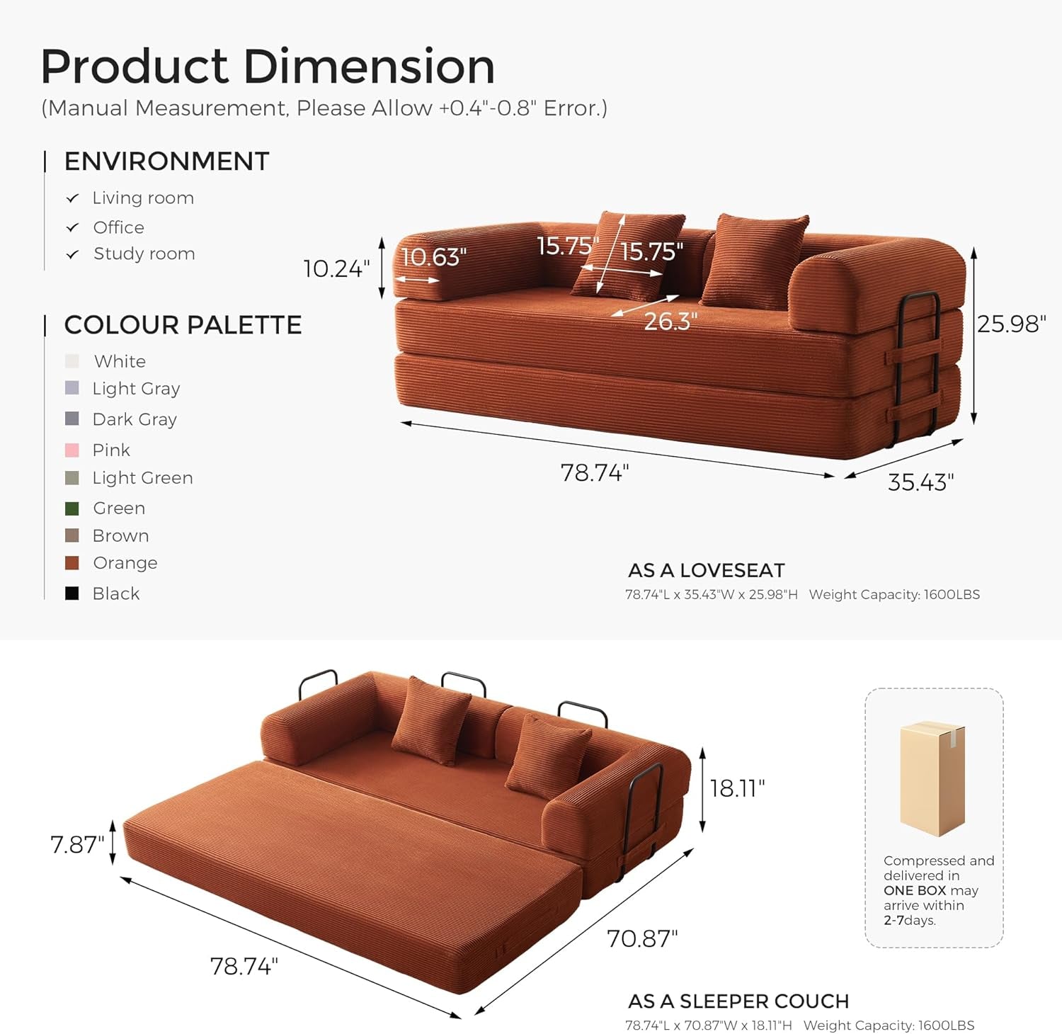 79-convertible-futon-sofa-bed-boneless-couch-for-living-room-orange