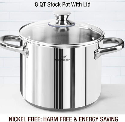 14-Piece Nickel Free Stainless Steel Cookware Set - Nickel Free Pots and Pans Set - Non-Toxic, Healthy Induction Cookware3