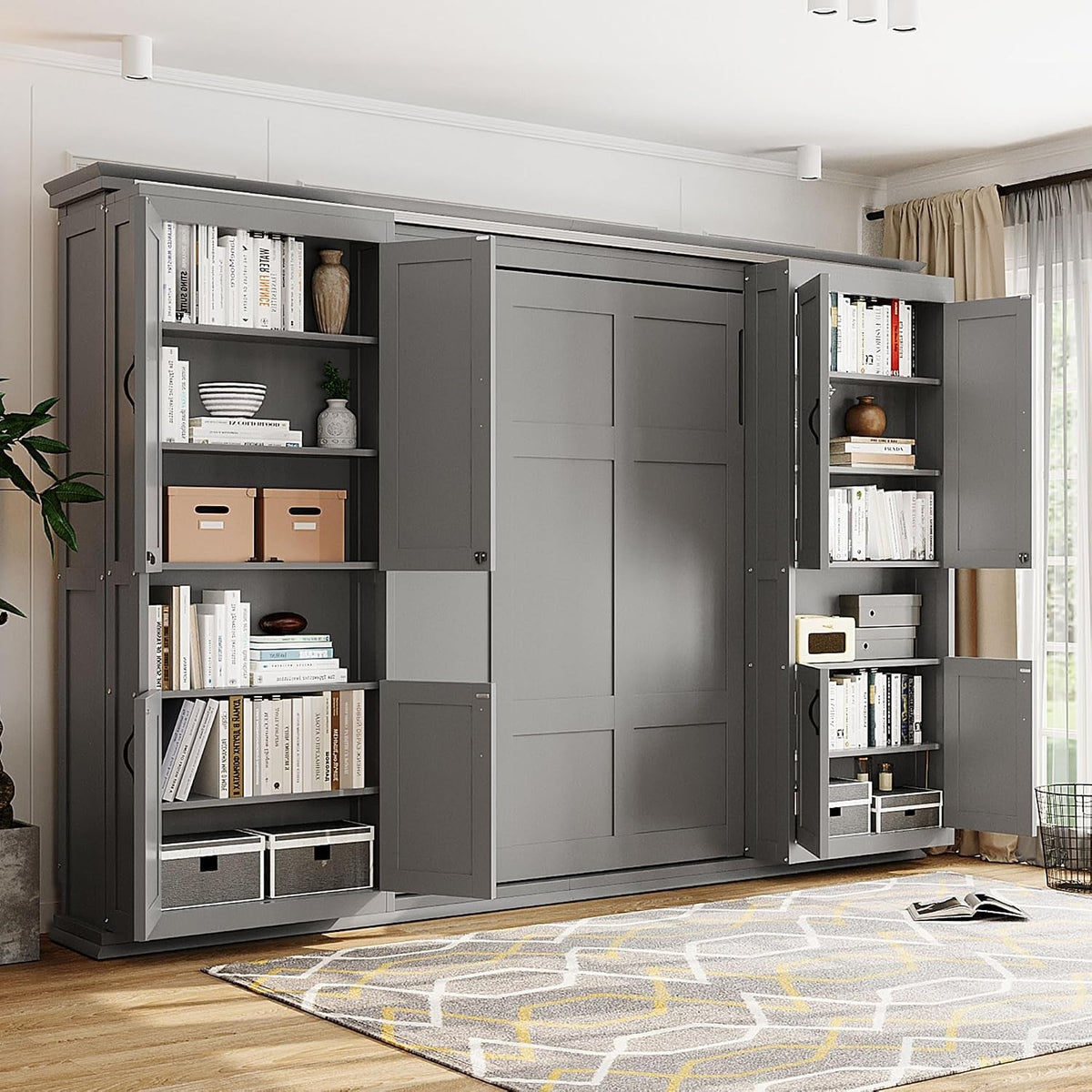 modern-full-murphy-bed-with-dual-sliding-doors-storage-cabinets-wood-hidden-wall-bed-with-dual-6-tier-side-shelves-large-capacity-space-saving-gray-12-9